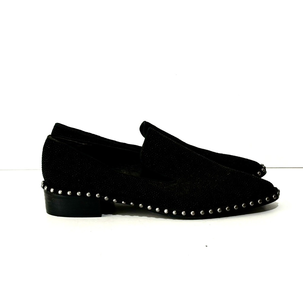 Adrianna Papell Prince Natural Zambia Calf Hair Leather Stud Slip On Loafer 7 M - Picture 5 of 8